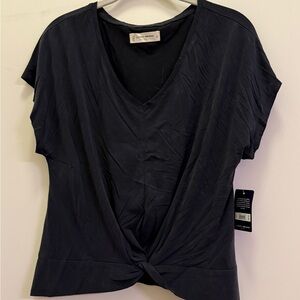 Lucky Brand Women's Black V-Neck Top